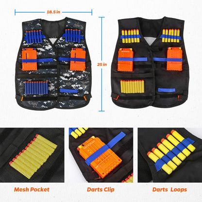 Kit de 1 y 2 chalecos tácticos para dardos Nerf