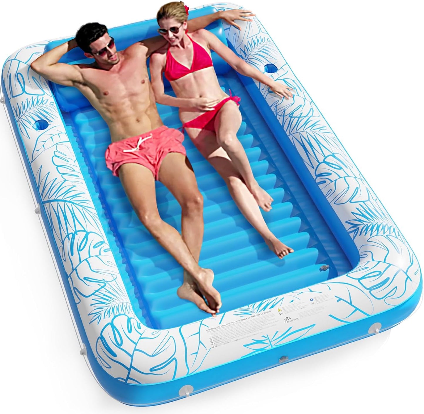 Flotador inflable de piscina para tomar sol con almohadilla