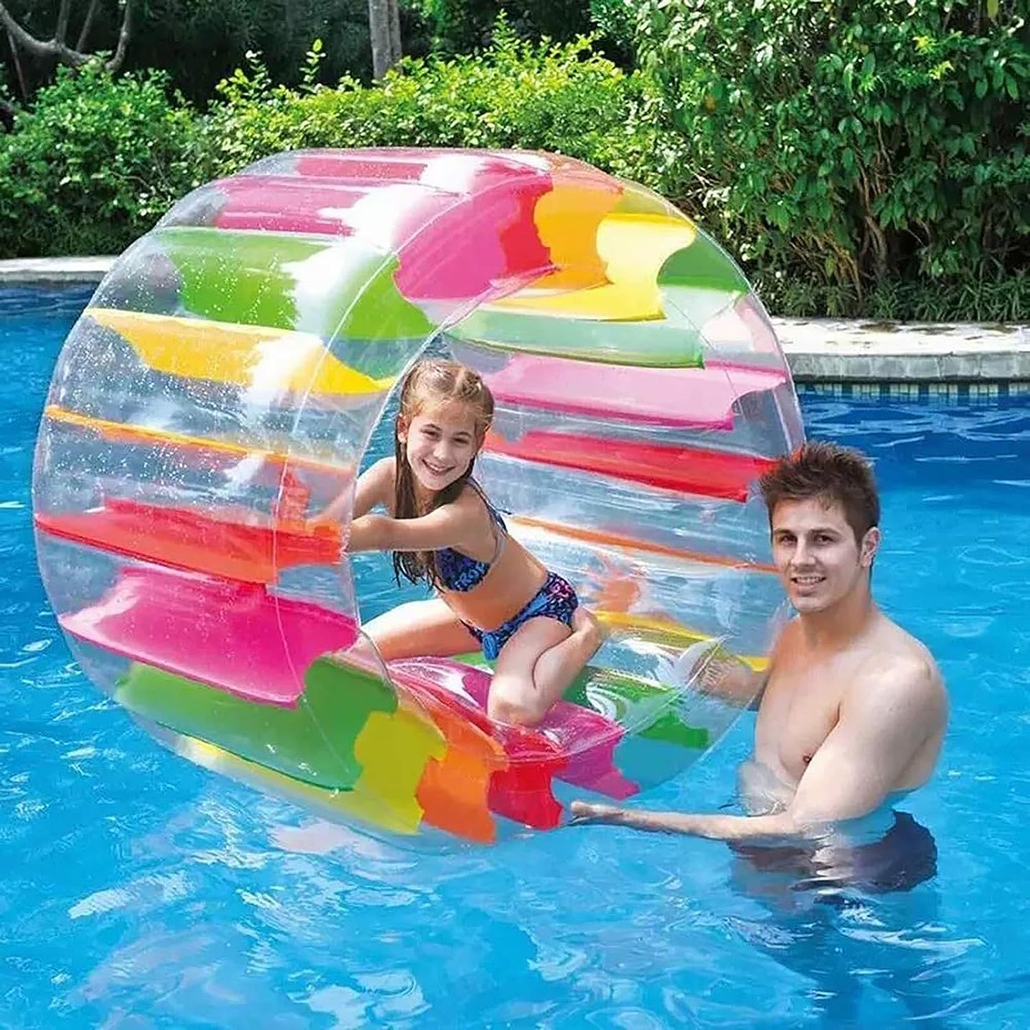 Flotador para piscina o lago en forma de rodillo