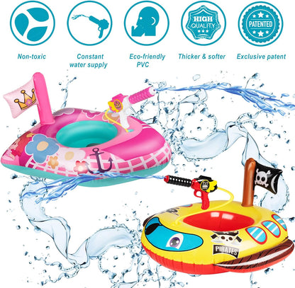 Flotador inflable con pistola de agua | Barco Pirata y Barco Princesa