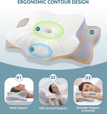 Almohada cervical para aliviar el dolor de cuello