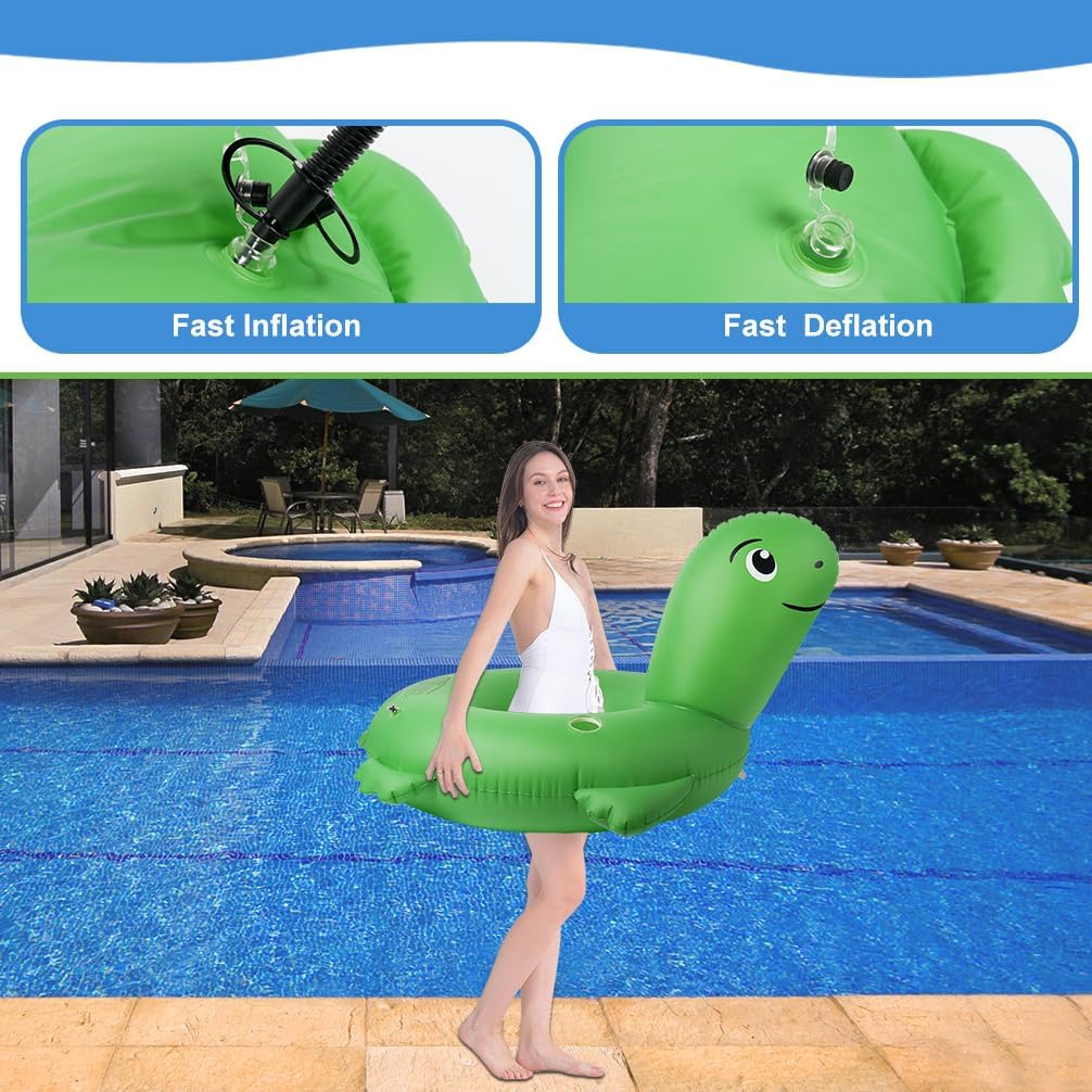 Flotador inflable de piscina con luz | Tortuga