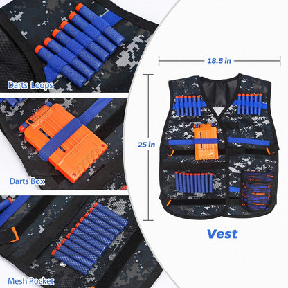 Kit de 1 y 2 chalecos tácticos para dardos Nerf