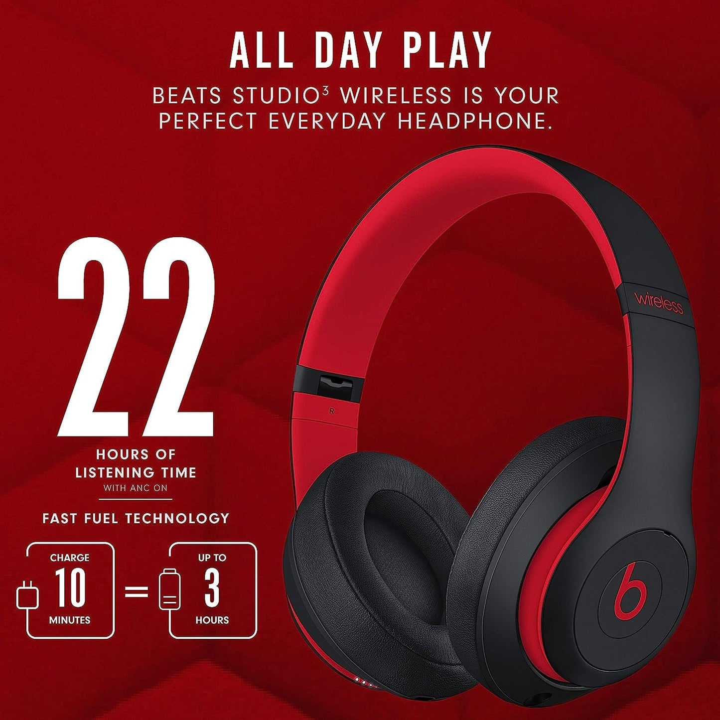 Beats Studio3 - Auriculares inalámbricos con cancelación de ruido