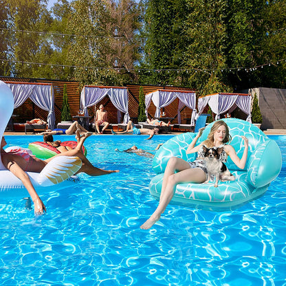 Flotador inflable para piscina o lago forma de asiento