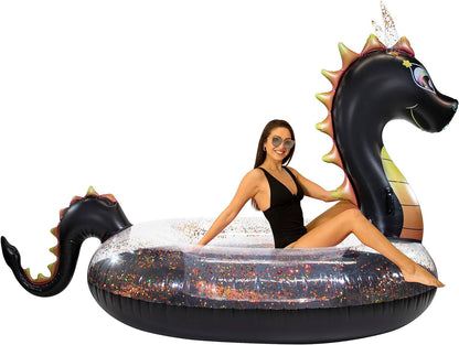 Flotador inflable de piscina gigante | Unicornio | Dragón | Caballito de Mar