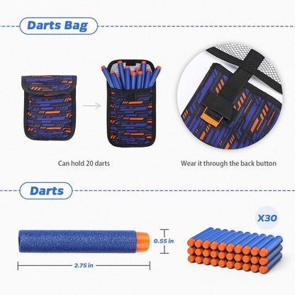 Kit de 1 y 2 chalecos tácticos para dardos Nerf