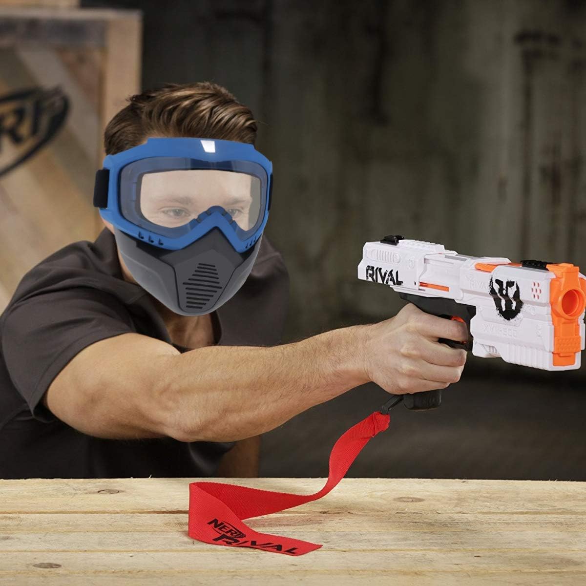 Paquete de 2 máscaras tácticas con gafas compatibles con Nerf