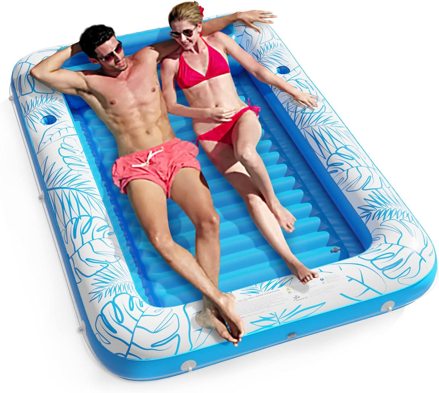 Flotador inflable de piscina para tomar sol con almohadilla