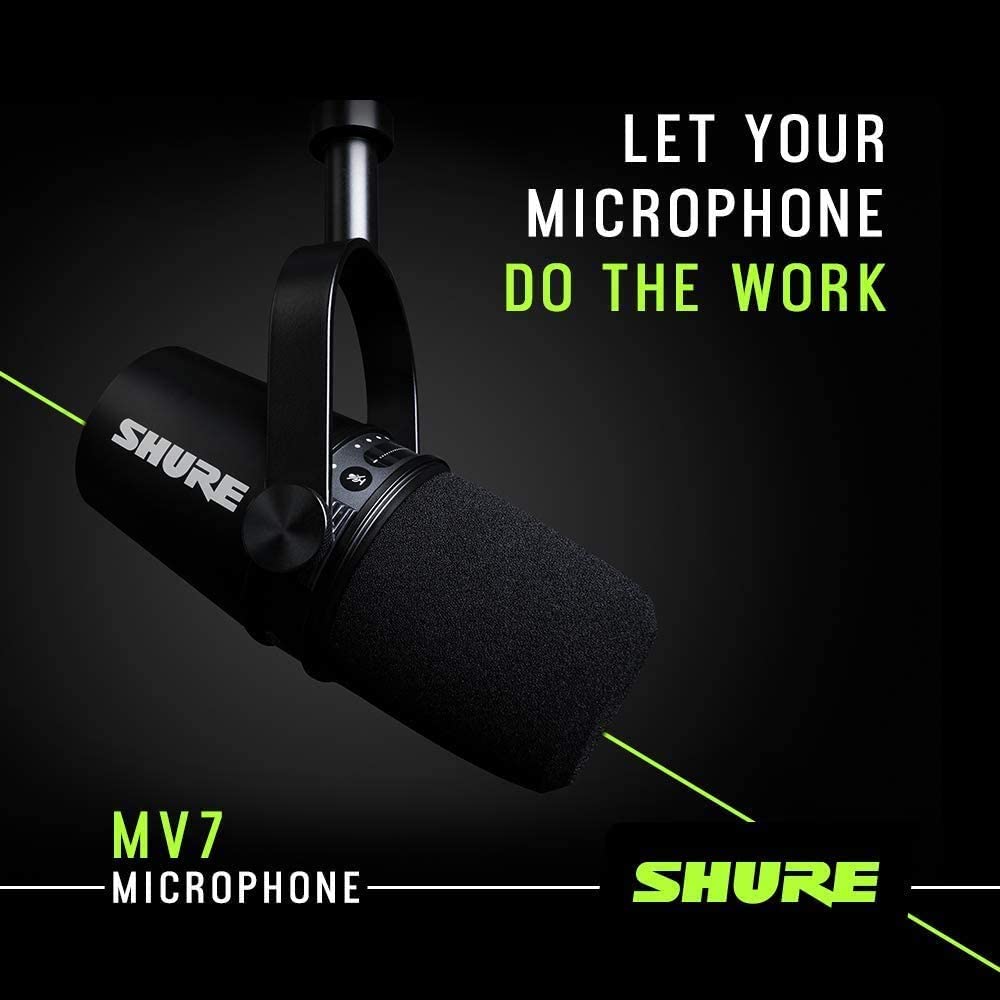 Micrófono USB para podcasting MV7 Negro Shure