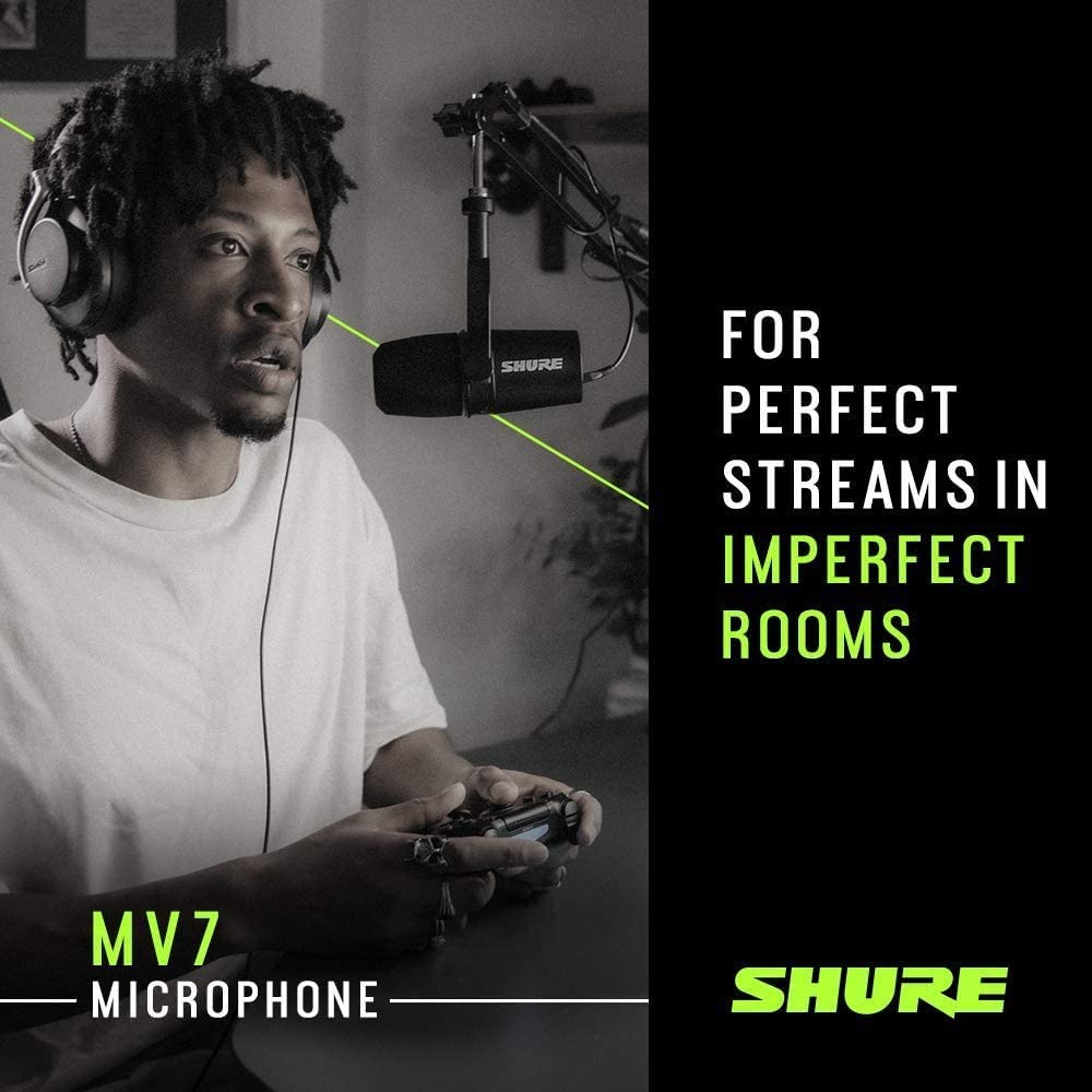 Micrófono USB para podcasting MV7 Negro Shure