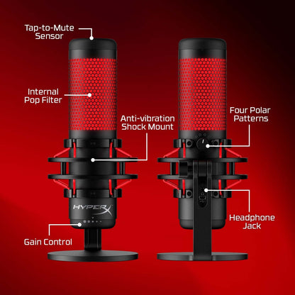 Micrófono condensador USB para PC, PS4, PS5 y Mac - HyperX QuadCast