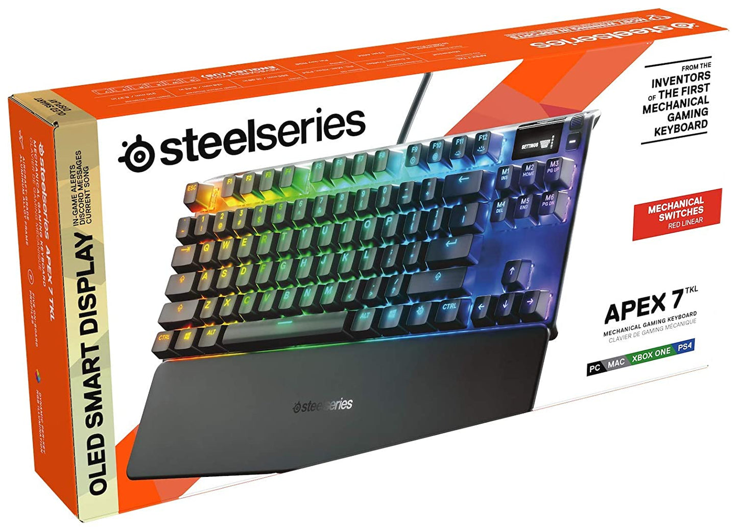 Teclado Gamer Mecánico SteelSeries 7 TKL Apex