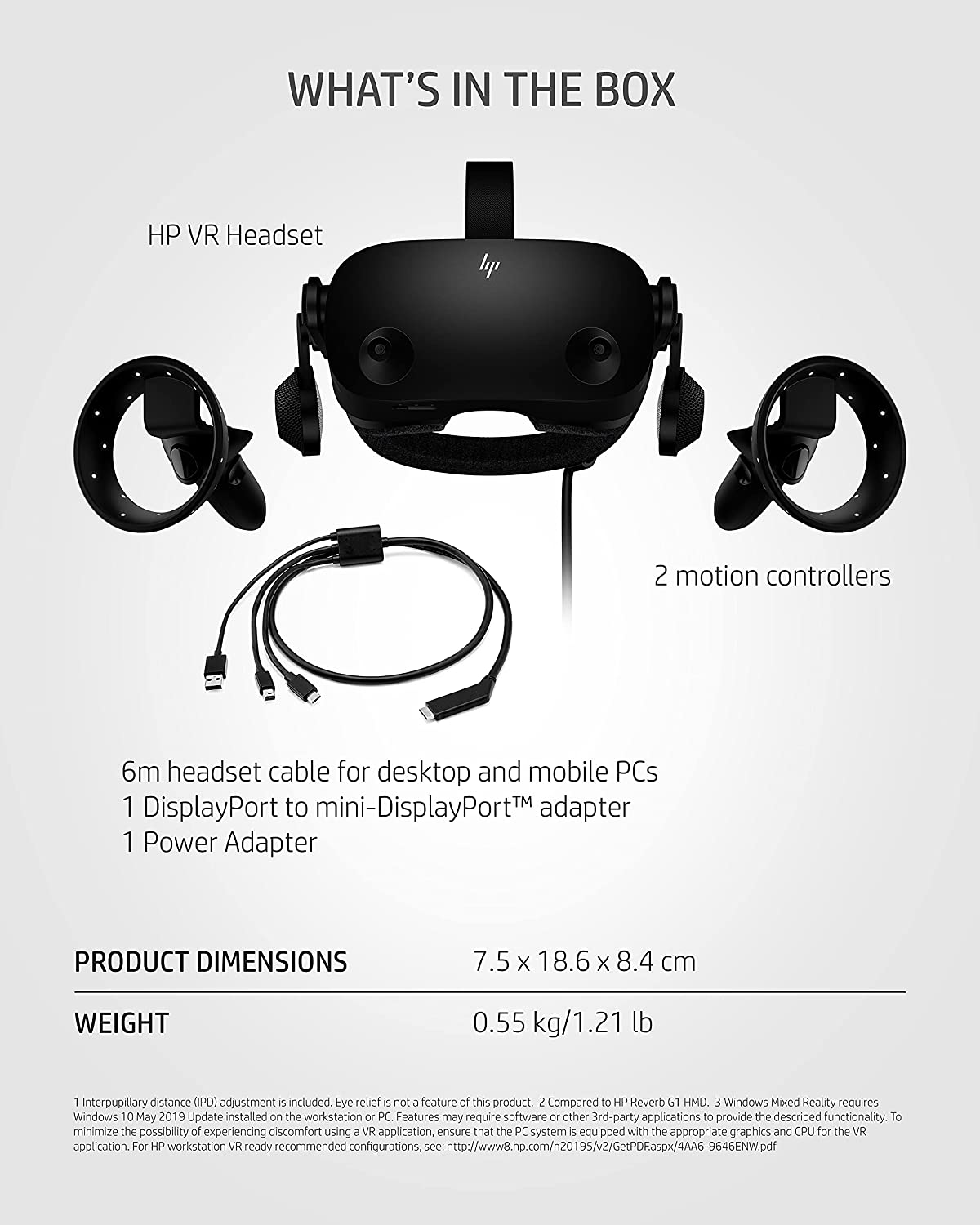 Lentes de Realidad Virtual Reverb G2 HP