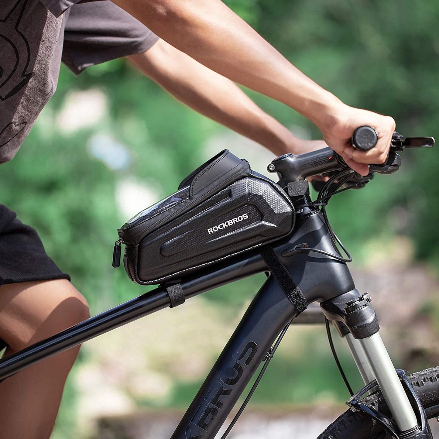 Bolsa de marco frontal para teléfono de bicicleta | Impermeable