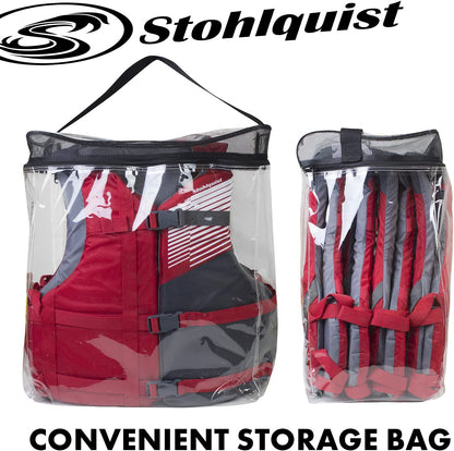 Chaleco salvavidas para adultos pack de 4 tamaño ajustable unisex | Stohlquist