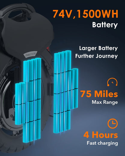 Monociclo eléctrico de rueda de 18 pulgadas