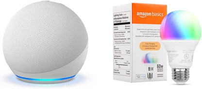 Dispositivo Echo Dot 5th Gen Alexa Blanco + Ampolleta Inteligente