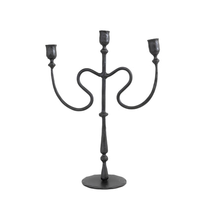 Candelabro triple negro