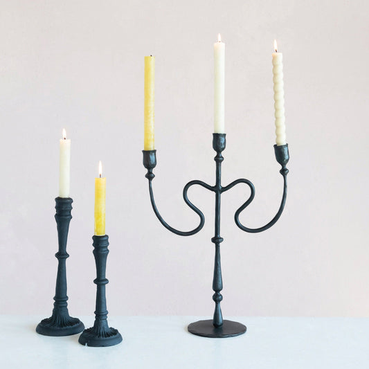 Candelabro triple negro